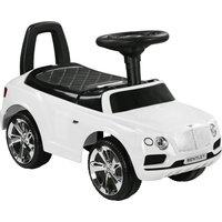 AIYAPLAY Bentley Bentayga Licensed Foot to Floor Ride on Car, Sliding Car Push Along Car w/ Under Seat Storage - White Aosom UK