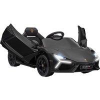 AIYAPLAY Lamborghini Revuelto Licensed 12V Ride on Car w/ Butterfly Doors Training Wheels, Suspension, Remote Control Black Aosom UK