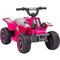 AIYAPLAY 6V Electric Quad Bike for Kids, Ride On ATV w/ Forward Backward, Headlights, for 18-36 Months - Pink Aosom UK