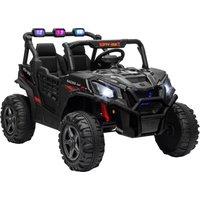 AIYAPLAY 24V 2 Seater Kids Electric Car with Remote Control, Suspension System, Slow Start, 3 Speeds, for 3-8 Years, Black Aosom UK