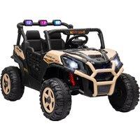 AIYAPLAY 24V 2 Seater Kids Electric Car with Remote Control, Suspension System, Slow Start, 3 Speeds, for 3-8 Years, Khaki Aosom UK