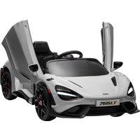 AIYAPLAY McLaren 765LT Licensed 12V Kids Electric Ride on Car with Butterfly Doors Remote Control Training Wheels Grey Aosom UK