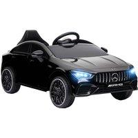 AIYAPLAY Mercedes-AMG CLA 45 Licensed 12V Kids Electric Car Ride on Car w/ Remote, Suspension Lights Music Horn - Black