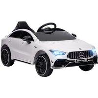 AIYAPLAY Mercedes-AMG CLA 45 Licensed 12V Kids Electric Car Ride on Car w/ Remote, Suspension Lights Music Horn - White