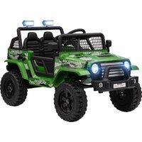 AIYAPLAY 12V Battery Powered Kids Ride On Car, Electric Truck w/ Spring Suspension, Remote, Music Horn Lights - Green Aosom UK