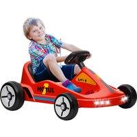 AIYAPLAY 6V Electric Go Kart for Kids with Music, Light, Horn, for 3-5 Years, Red Aosom UK