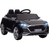 AIYAPLAY Audi Q8 etron Sportback Licensed Ride on Car with Remote Control, Four-Wheel Suspension, Soft Start for Ages 3-4, Black