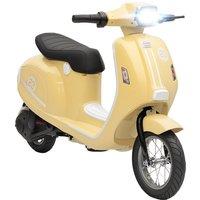 AIYAPLAY 24V Kids Electric Motorbike, Ride on Motorcycle with Manual Throttle, Brakes and LED Lights for Ages 8-12 Years, Beige