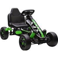 AIYAPLAY Pedal Go kart for Kids Ages 3-6 Years, with Automatic Clutch, Brake, EVA Anti-Slip Wheels, Green
