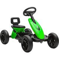 AIYAPLAY Pedal Go Kart for Kids 2-5 Years, with Silent EVA Wheels, Metal Frame, Green