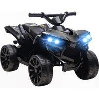 AIYAPLAY 6V Kids Electric ATV Quad Bike, 4 Wheeler Ride On with Music & LED Headlights, for Boys & Girls Ages 38, Black Aosom UK