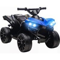 AIYAPLAY 6V Kids ATV, 4 Wheeler Electric Ride on Car with Music and LED Headlights, for Ages 18-56 Months Boys and Girls, Blue