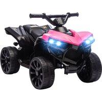 AIYAPLAY 6V Kids ATV, 4 Wheeler Electric Ride on Car with Music and LED Headlights, for Ages 3-8 Years Boys and Girls, Pink