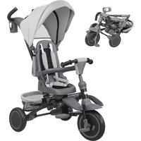 AIYAPLAY 6 in 1 Foldable Kids Trike with Adjustable Parent Handle & Canopy for Ages 1-5, Grey