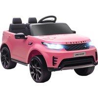 AIYAPLAY Land Rover Discovery Licensed 12V Kids Electric Car with Remote, 4 Wheel Suspension, Slow Start, Lights, Music, Pink