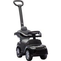 AIYAPLAY LAND ROVER DISCOVERY Licensed Baby Push Car, 2-in-1 Ride on Car with Push Handle and Safety Guardrail, Black