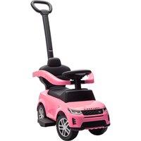 AIYAPLAY LAND ROVER DISCOVERY Licensed Baby Push Car, 2-in-1 Ride on Car with Push Handle and Safety Guardrail, Pink
