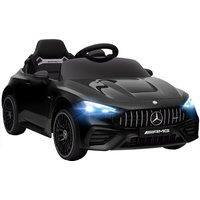 AIYAPLAY Licensed Mercedes AMG Kids Electric Car, 12V Ride On Car with Dual Motors, Remote Control for 3-6 Years, Black