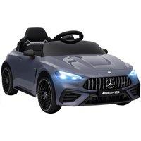 AIYAPLAY Licensed Mercedes AMG Kids Electric Car, 12V Ride On Car with Dual Motors, Remote Control for 3-6 Years, Grey