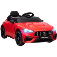 AIYAPLAY Licensed Mercedes AMG Kids Electric Car, 12V Ride On Car with Dual Motors, Remote Control for 3-6 Years, Red