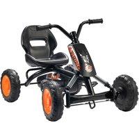 AIYAPLAY Kids Pedal Go Kart with Steel Frame, Sporty Design, for Ages 2-5 Years, Black