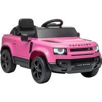 AIYAPLAY Land Rover Licensed 12V Kids Ride on Car with Remote, Suspension, Slow Start, 3 Speeds, Lights, Music, Horn, Pink