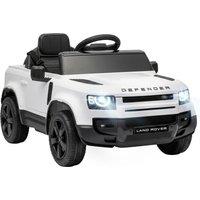 AIYAPLAY Land Rover Licensed 12V Kids Ride on Car with Remote, Suspension, Slow Start, 3 Speeds, Lights, Music, Horn, White