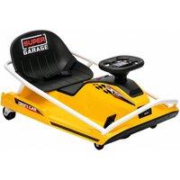 AIYAPLAY 24V Electric Go Kart for Kids with Drift Mode, 300W Brushless Motor, Soft Start and Dual Speed for Ages 6-10, Yellow