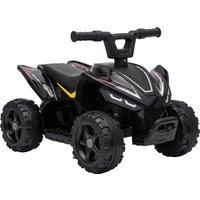 AIYAPLAY 6V Battery Powered Kids ATV, Quad Bike w/ Handlebar Button Control, Max 1.2MPH, Max 55lbs Load, for 18-48 Months, Black