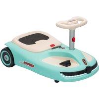 AIYAPLAY 12V Electric Wiggle Car with Pedal, Kids Electric Car with 2 Speeds, Soft Start, Music, Lights for 3-5 Years, Light Blue