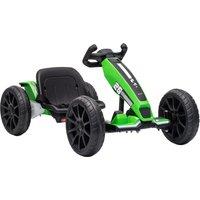 AIYAPLAY 12V Electric Go Kart for Kids with Dual Motors, Adjustable Seat, Soft Start, LED Lights, EVA Wheels, for Age 3-6, Green
