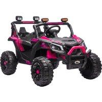 AIYAPLAY 24V 2 Seater Ride On Truck Car for Big Kids with Remote Control, Dual Motors, 4-Wheel Suspension for Ages 3-8, Pink