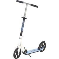 HOMCOM 2 Wheel Kids Stunt Kick Scooter Foldable Teens Commuter Aluminium Frame Adjustable Handles - White Blue