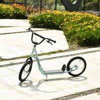 HOMCOM Kids Kick Scooter, Steel Frame, Adjustable Height, Smooth Ride, Safety Brakes, Blue