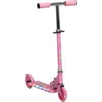 HOMCOM Kids Scooter with LED Wheels, Adjustable Height, Folding Design, Lights & Music, for Ages 3-7, Pink Aosom UK