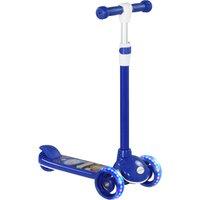 AIYAPLAY Kids 3 Wheel Scooter for 2-6 Years Old w/ Adjustable Height, LED Light, TPE Handlebar, Blue Aosom UK
