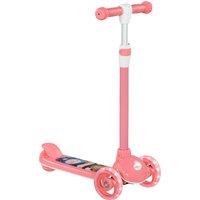 AIYAPLAY Kids 3 Wheel Scooter for 2-6 Years Old w/ Adjustable Height, LED Light, TPE Handlebar, Pink Aosom UK