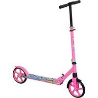 AIYAPLAY Foldable Kids Scooter with Adjustable Handlebar, 200mm Big Wheel, Rear Fender Brake, Gift for Ages 6-12 Years, Pink