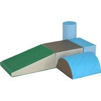 HOMCOM 5-Piece Soft Play Equipment Baby Foam Climber Block for 1-3 Years, Easy to Clean, Certified & Safe Material Aosom UK