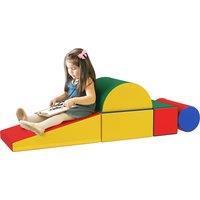 HOMCOM 5 Piece Soft Safe Foam Playset, Climb and Crawl Activity Toy for Toddlers, Multicolour Aosom UK