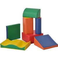 HOMCOM 7 Piece Soft Play Blocks Kids Climb & Crawl Gym Toy Foam Building, Stacking Blocks Non-Toxic Learning Play Set Educational Toy Aosom UK
