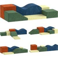 AIYAPLAY Kids Soft Play Set, 6PCS Foam Climbing Blocks with Non-Slip Base, Indoor Soft Playground for Climbing and Crawling