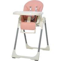 HOMCOM Foldable Baby High Chair Convertible to Toddler Chair Height Adjustable with Removable Tray 5