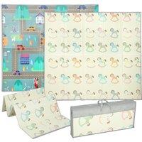 AIYAPLAY Foldable Double-Sided Baby Play Mat, for Toddlers, Bedrooms, Nurseries, Playrooms
