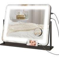 HOMCOM LED Light Tabletop Makeup Mirror, with Adjustable Settings Aosom UK