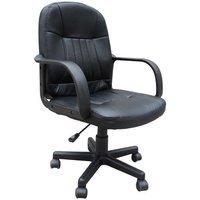 HOMCOM Swivel Executive Office Chair, PU Leather Computer Desk Chair, Gaming Seater, Home Office Chair, Ergonomic Design, Black Aosom UK