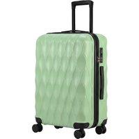HOMCOM 65cm 64L Suitcase, Lightweight ABS Hard Shell Carry On Luggage with TSA Lock, Spinner Wheels, Telescopic Handle, Green