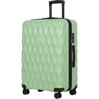HOMCOM 77cm 98L Suitcase, Lightweight ABS Hard Shell Carry On Luggage with TSA Lock, Spinner Wheels, Telescopic Handle, Green