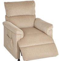HOMCOM Corduroy Electric Massage Recliner - Brown