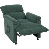 HOMCOM Corduroy Electric Recliner Armchair with Massage and Heat - Green
